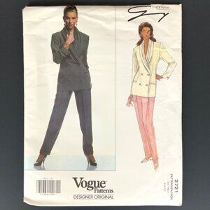 Vogue 2721 Genny Designer Original Misses Jacket Pants Sz 6-10 Sewing Pattern